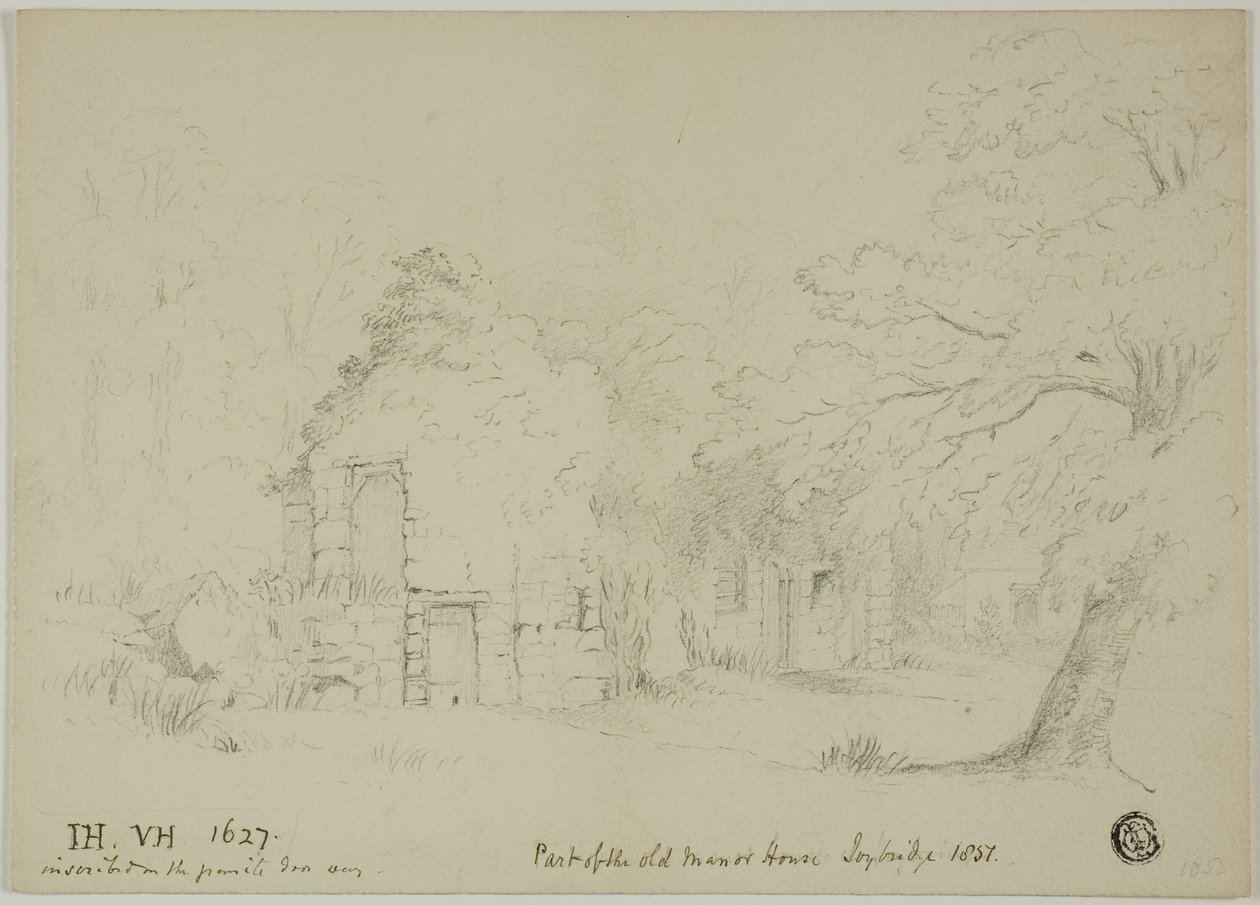 Deel van het oude landhuis, Toybridge door Unknown artist