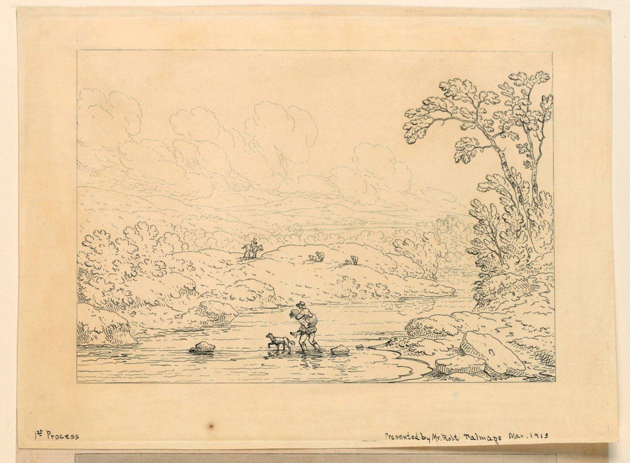Pastorale scène, 1e proces door Unknown artist
