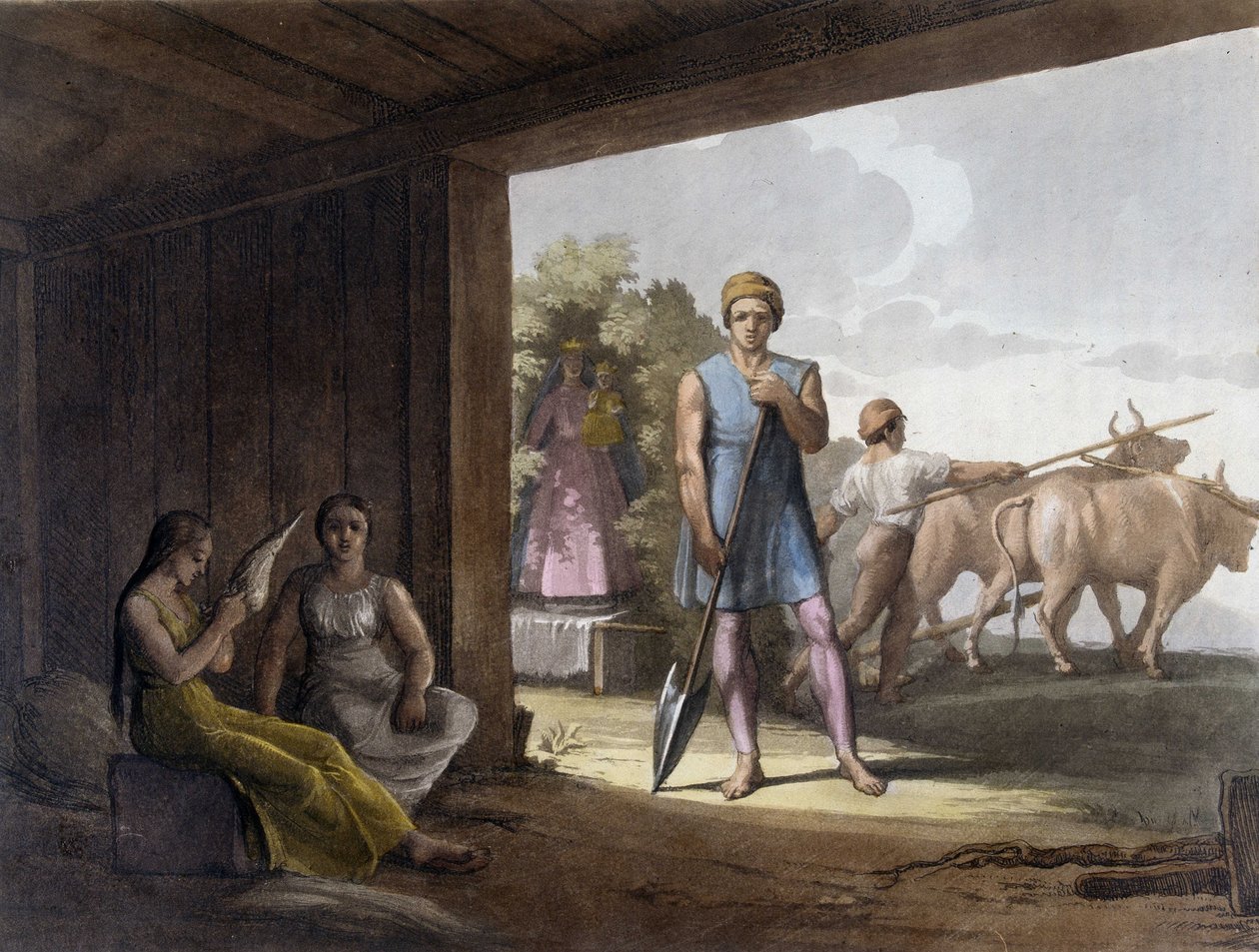 Paternalistische kolonisatie door Jezuïeten met behulp van de knowhow van de Tupi Guaranis Indianen in Paraguay door Unknown artist