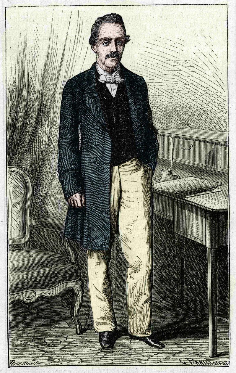 Paul du Chaillu (1837-1903), Franse ontdekkingsreiziger van Equatoriaal Afrika. door Unknown artist