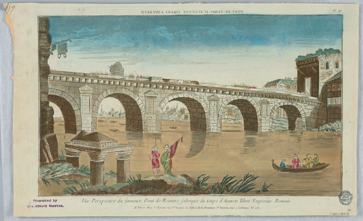 Kijkdoos, Vue Perspective du Fameaux Pont de Remino Fabriquee du Temps d