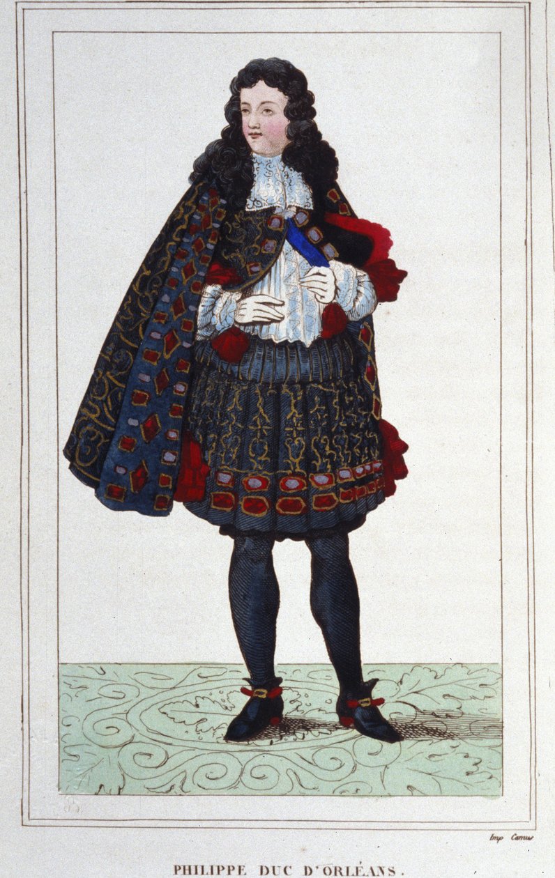 Filips II, Hertog van Orléans, Chartres, Valois, Nemours en Montpensier (1674-1723). Regent van Frankrijk van 1715 tot 1723. Gravure uit 1830. door Unknown artist