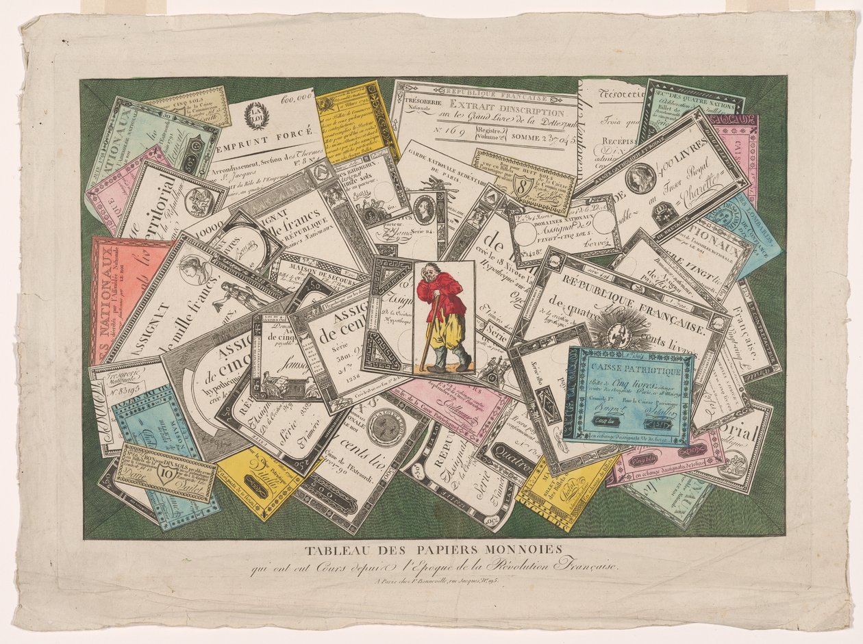 Afbeelding van Revolutionaire Assignats (Tableau des papiers monnoies qui ont eut cours depuis l
