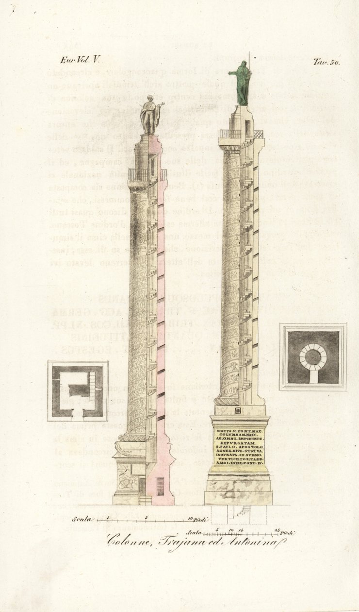 Plan en elevatie van Trajanus