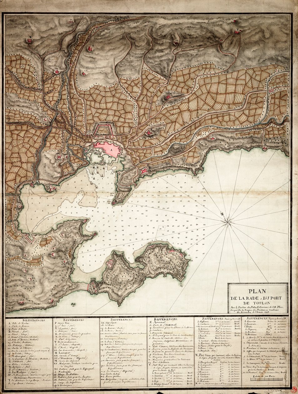 Plan van Toulon door Unknown artist