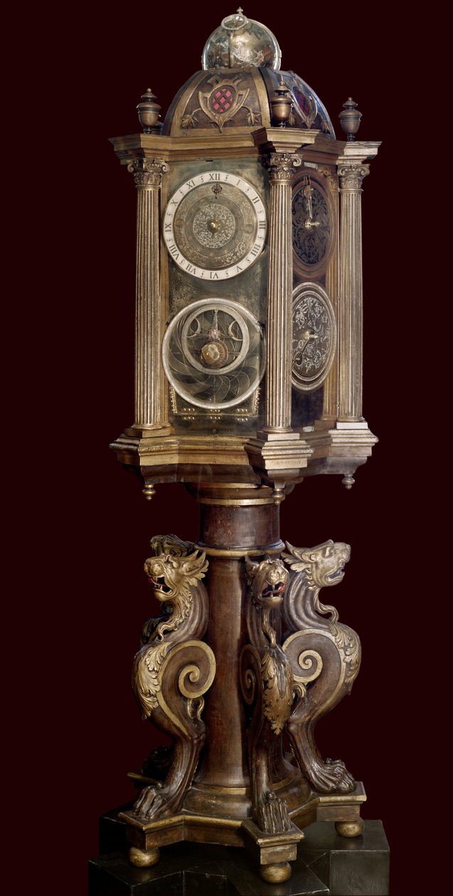 Planetariumklok (astronomische machine). 16e eeuw. Musée Guimet. door Unknown artist