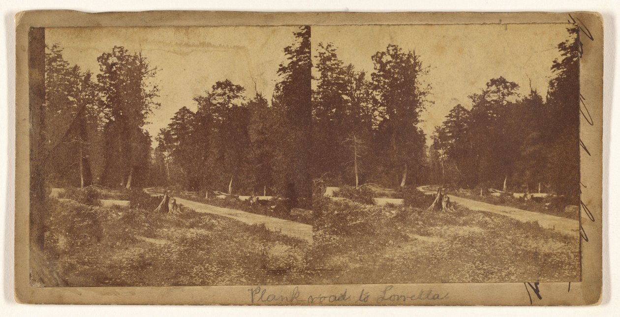 [Plankweg naar Lowella] (recto); [Onbekende stad] (verso) door Unknown artist