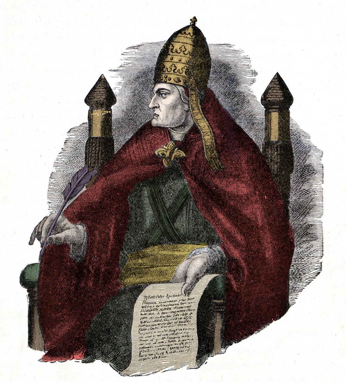 Paus Gregorius de Grote (Gregorius Magnus) (590-604) door Unknown artist