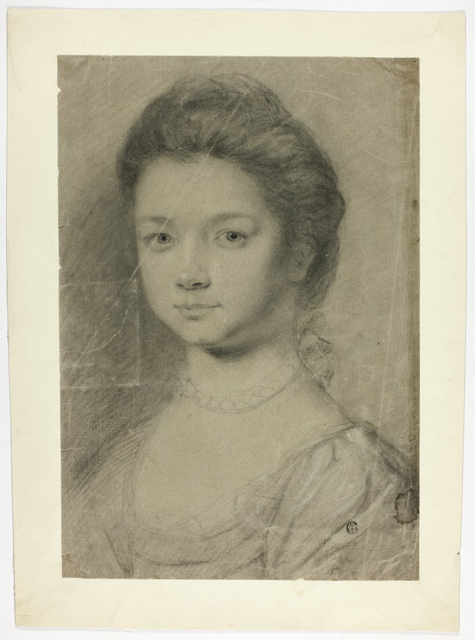 Portretbuste van jonge vrouw door Unknown artist