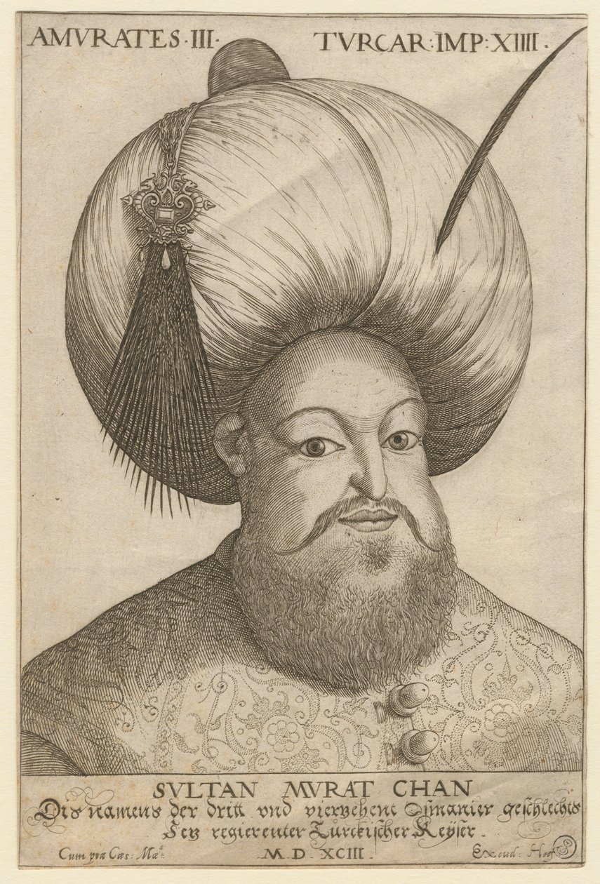 Portret van Murad III (1546-1595), sultan van het Ottomaanse Rijk door Unknown artist