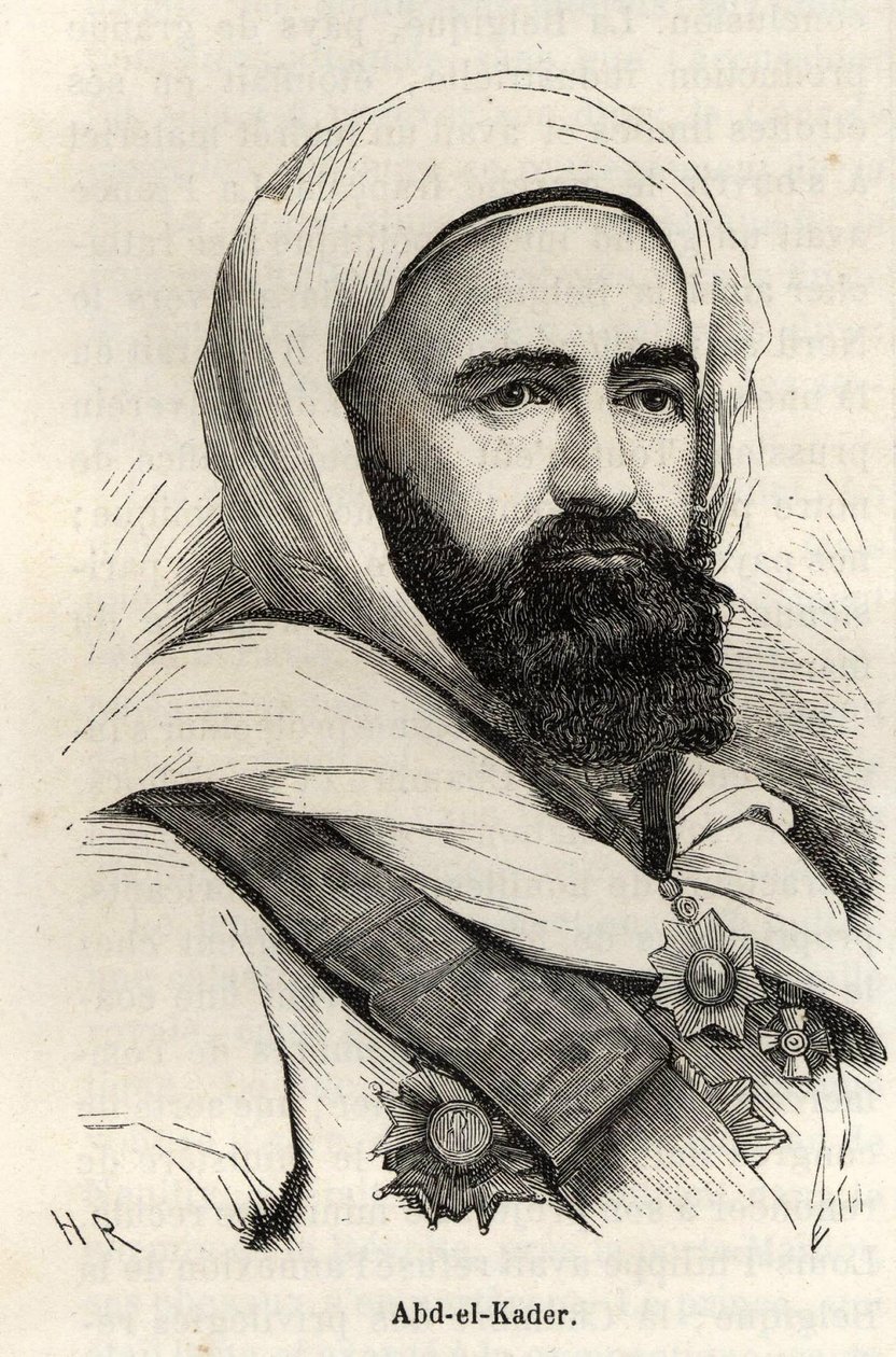 Portret van Abd-El-Kader (1807 - 1883) door Unknown artist