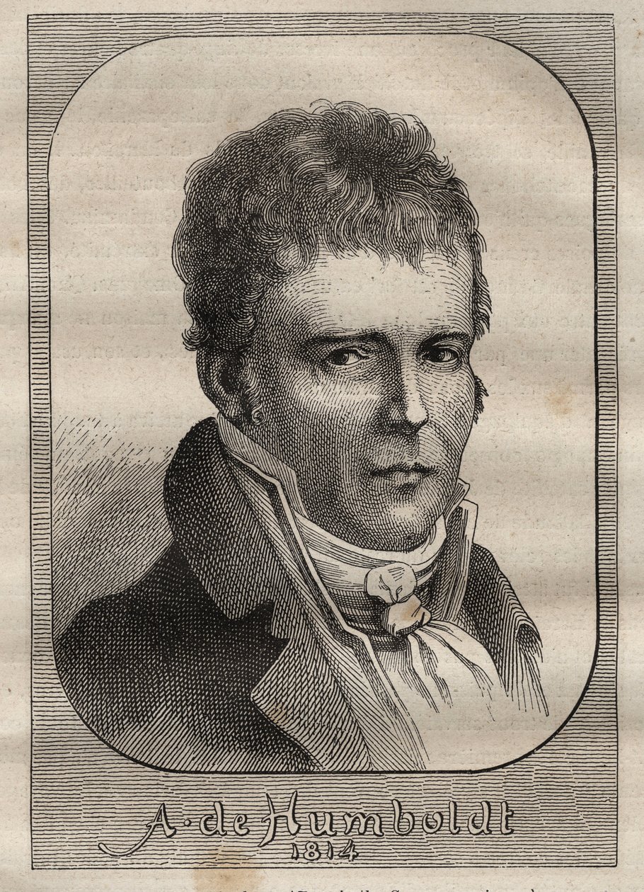 Portret van Alexander von Humboldt (1769-1859) - illustratie uit 