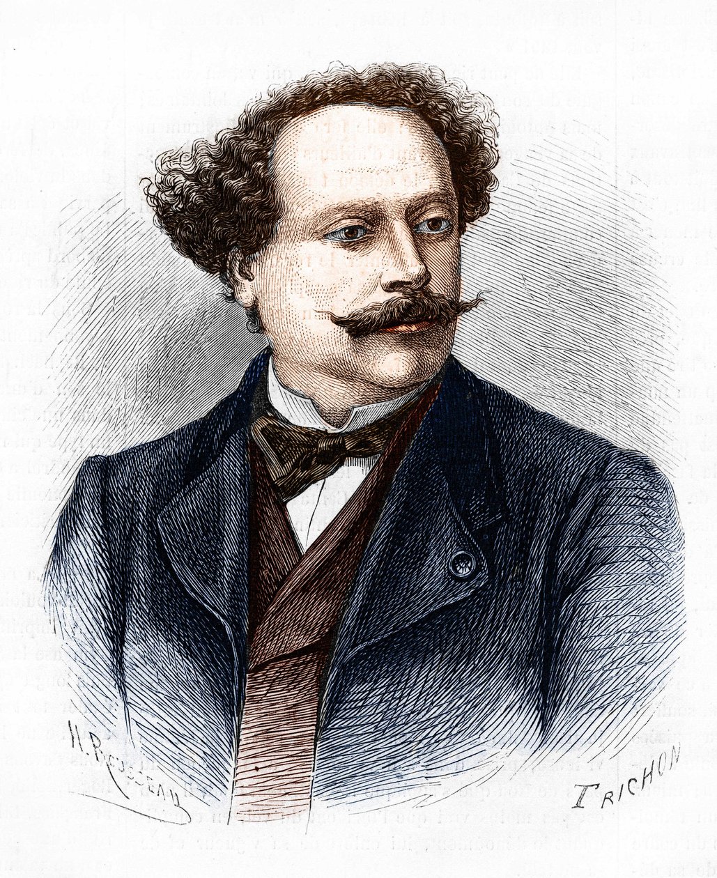 Portret van Alexandre Dumas Jr. (1824-1895), Franse schrijver. door Unknown artist