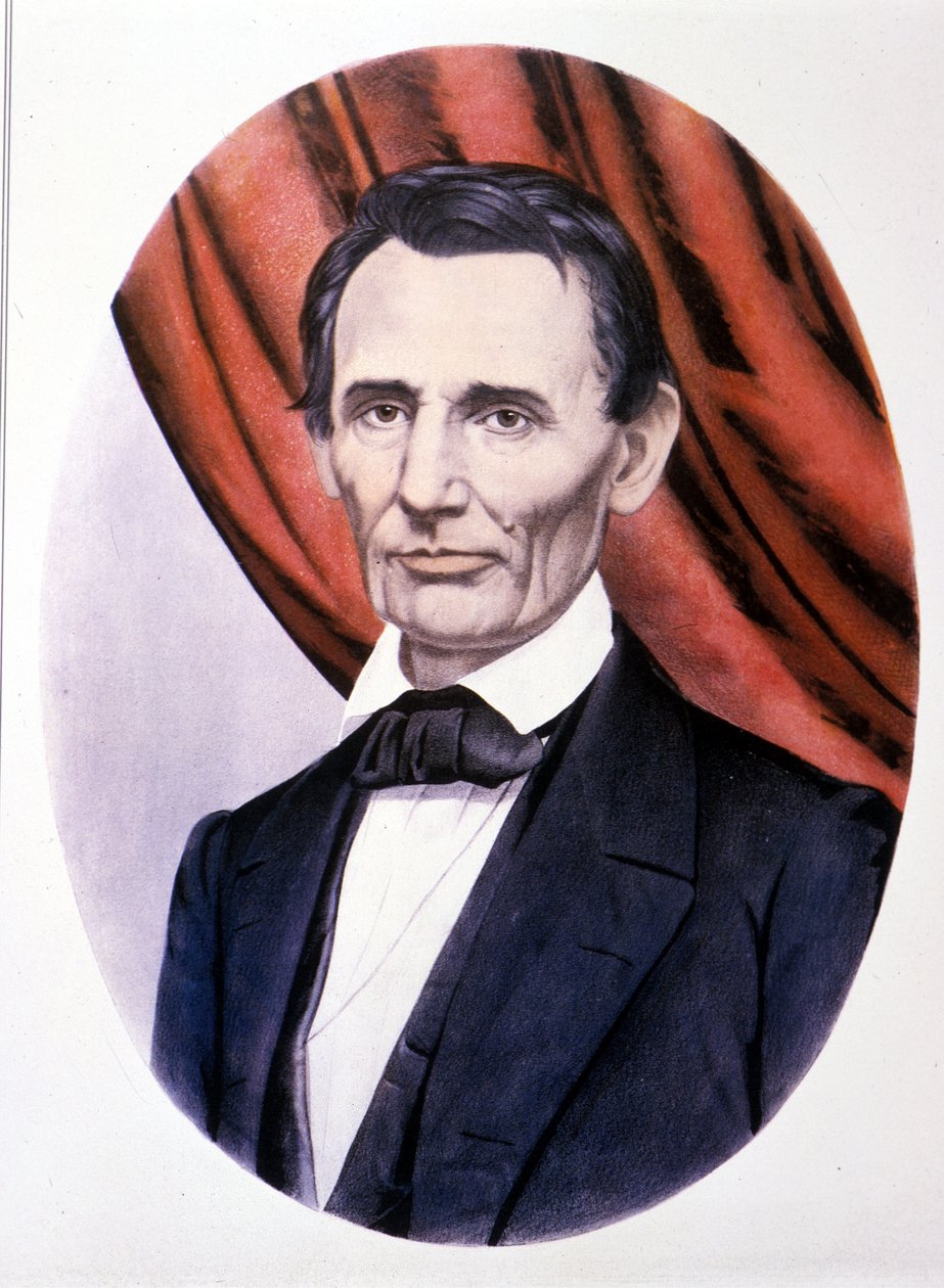 Portret van de Amerikaanse president Abraham Lincoln (1809 - 1865). door Unknown artist