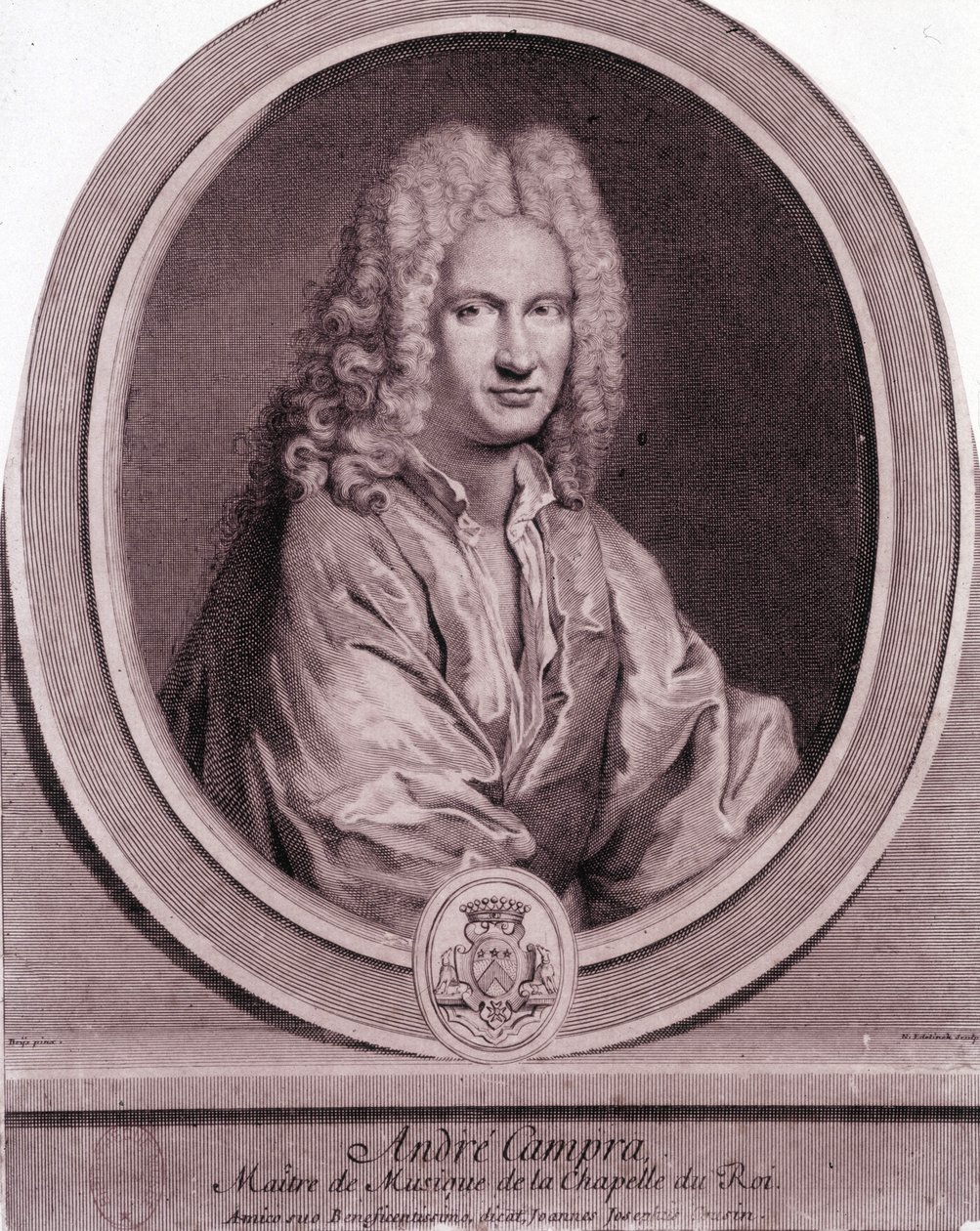 Portret van André Campra (1660-1744), Franse componist door Unknown artist