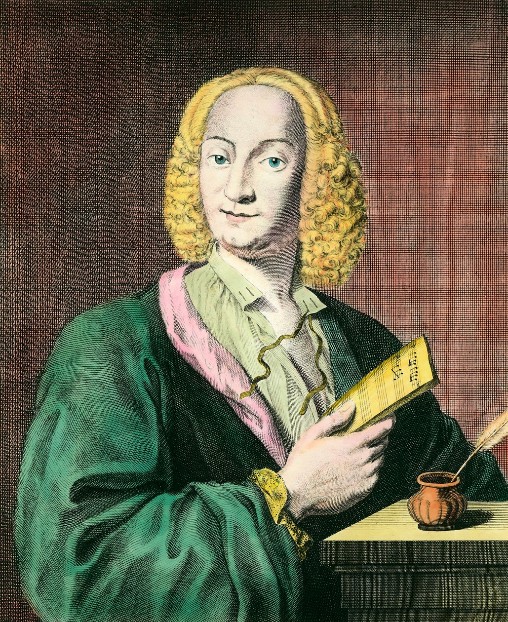 Portret van Antonio Vivaldi (1678-1741), Italiaanse componist. Gravure uit de 18e eeuw. Privécollectie door Unknown artist