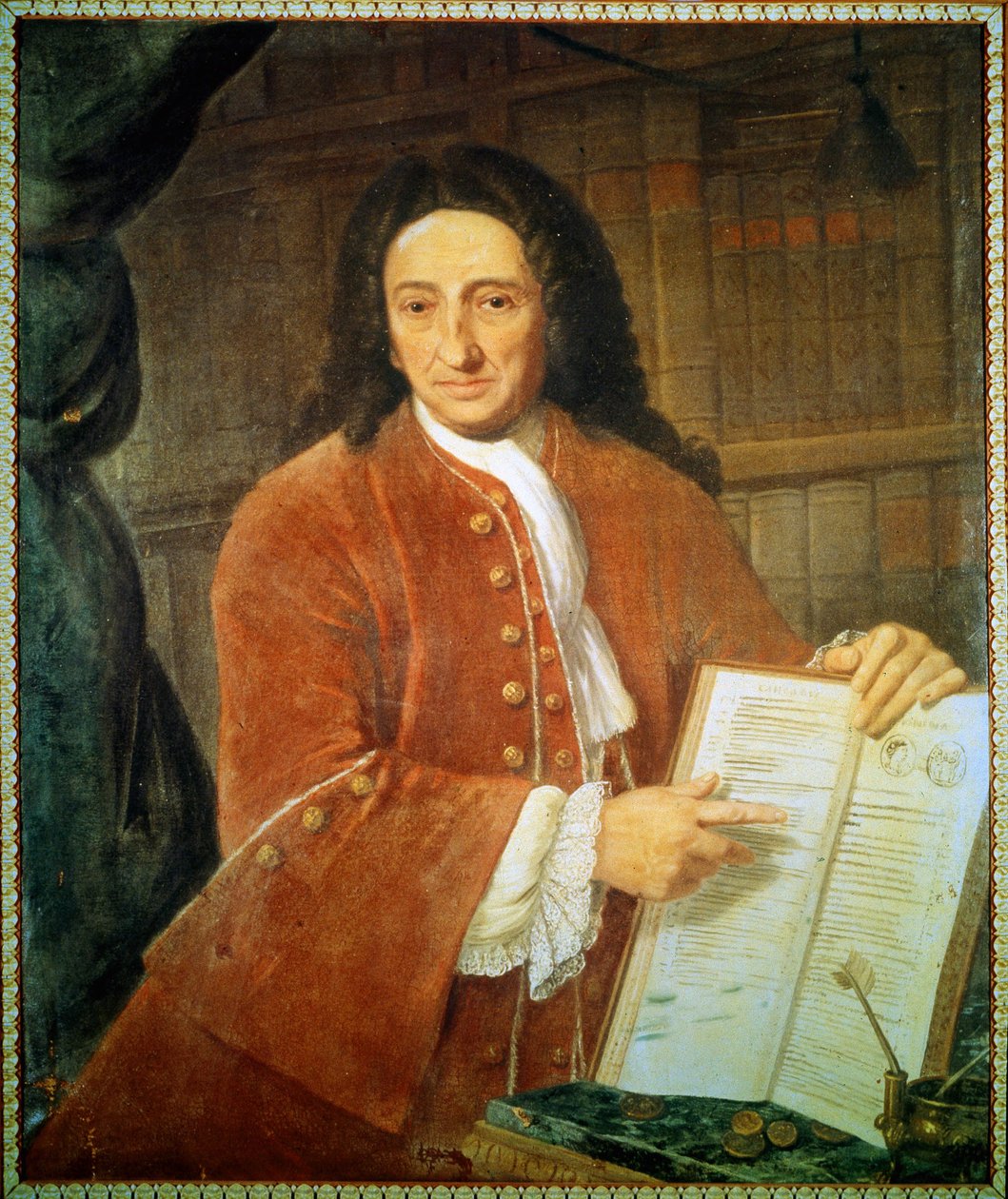 Portret van Apostolo Zeno (1668 - 1750), librettist en dichter. door Unknown artist