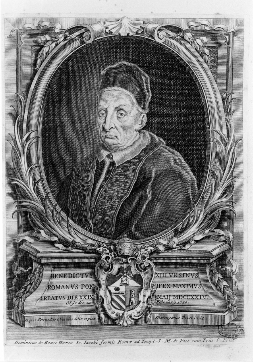 Portret van Benedictus XIII (1649 - 1730). door Unknown artist