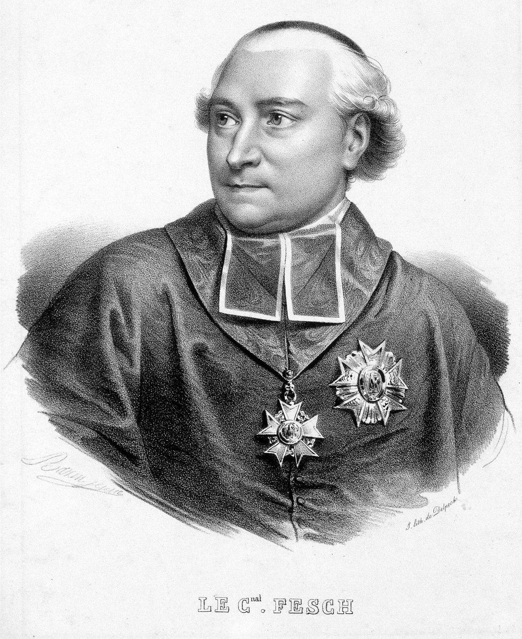 Portret van kardinaal Joseph Fesch, oom van Napoleon Bonaparte (1763-1839) door Unknown artist
