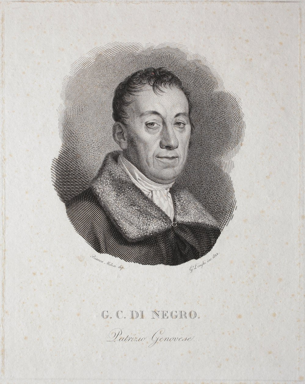 Portret van Carlo Di Negro (gravure) door Unknown artist