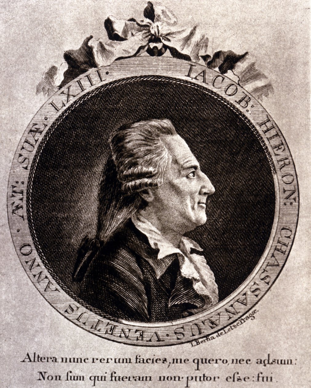 Portret van Casanova (1725 - 1798) - portret in frontispice, in Histoire de ma fuite des prisons de la République de Venetië, geschreven in Dux in Bohemen door Unknown artist