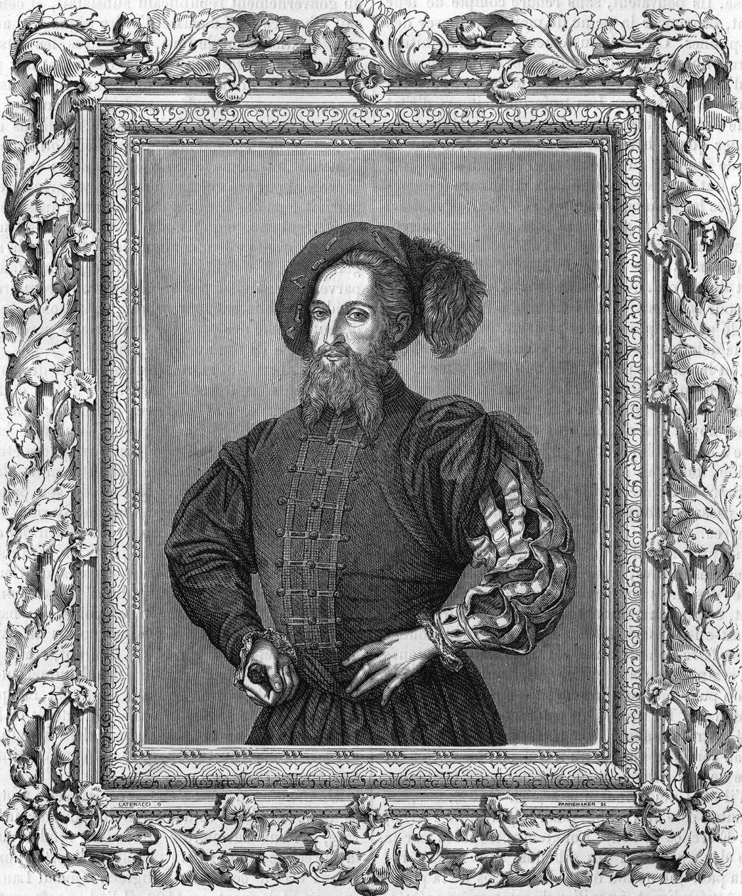 Portret van Cesare (Cesar) Borgia (1475-1507). door Unknown artist