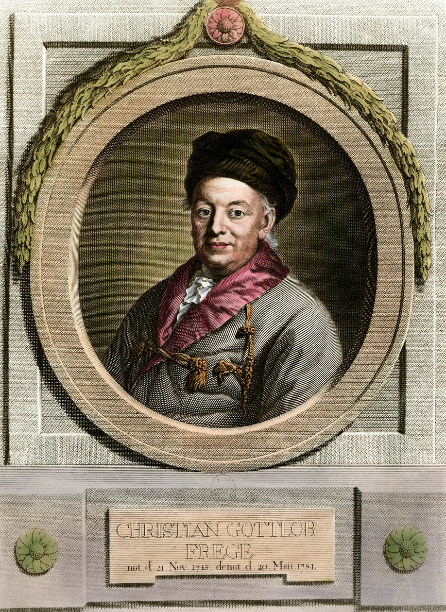 Portret van Christian Frege (1715-1781) Duitse wiskundige en filosoof door Unknown artist