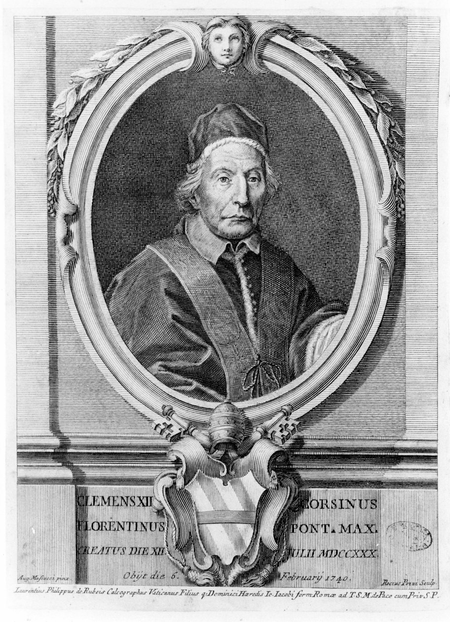 Portret van Clemens XII (1652 - 1740). door Unknown artist