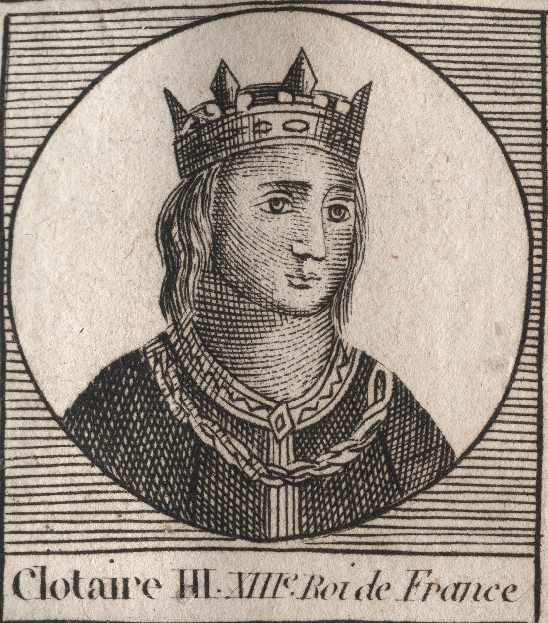 Portret van Clothaire III door Unknown artist
