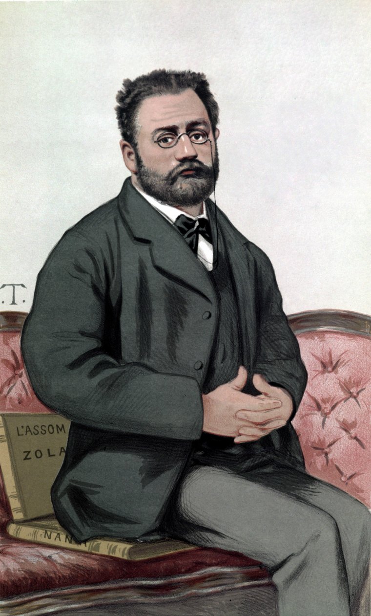 Portret van Emile Zola (1840-1902) - in 