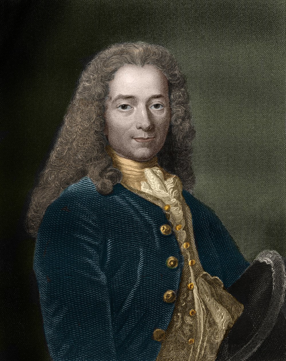Portret van François-Marie Arouet, genaamd Voltaire (1694 - 1778), Franse schrijver en filosoof door Unknown artist