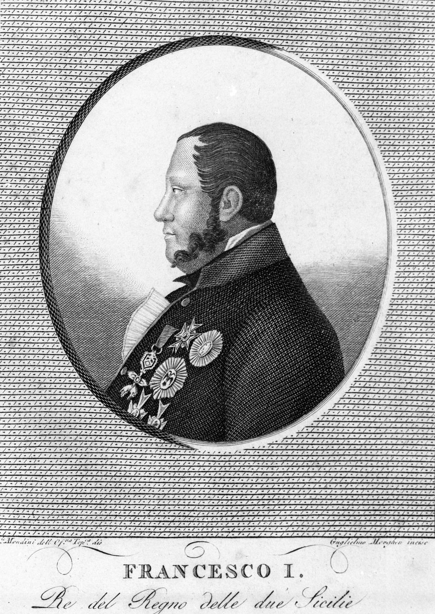 Portret van Francois 1e (1777-1830), Koning van de Twee Siciliën. door Unknown artist