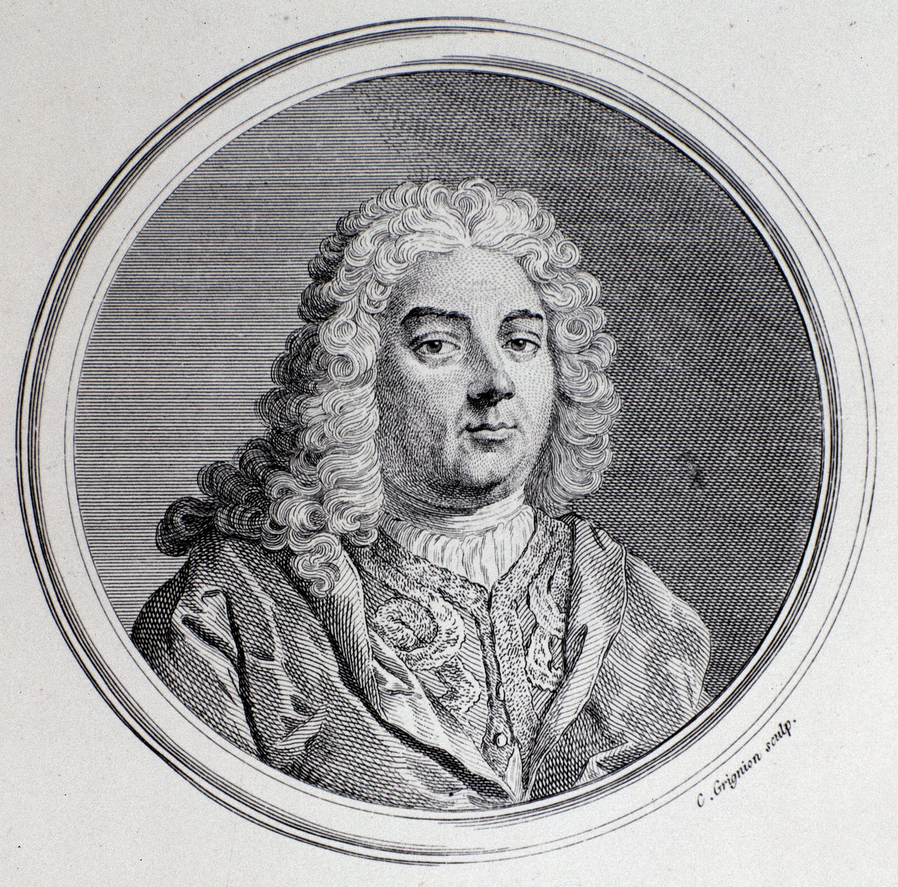 Portret van Georg Friedrich Handel (gravure) door Unknown artist
