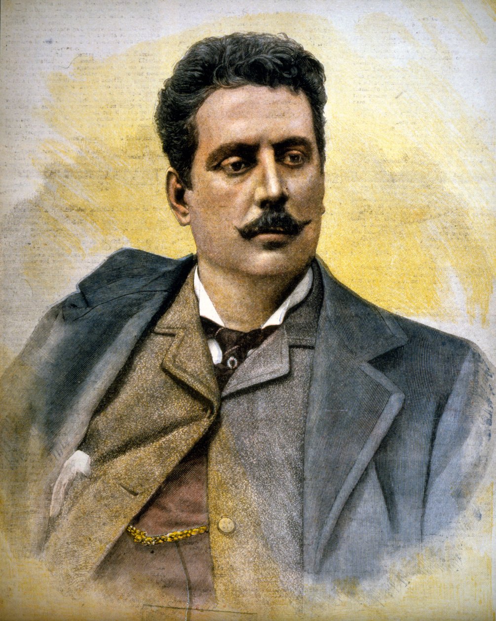 Portret van Giacomo Puccini (1858-1924), Italiaanse componist door Unknown artist