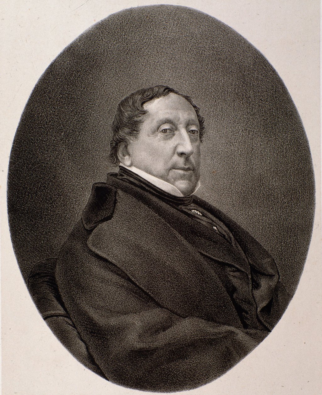 Portret van Gioacchino Rossini (gravure) door Unknown artist