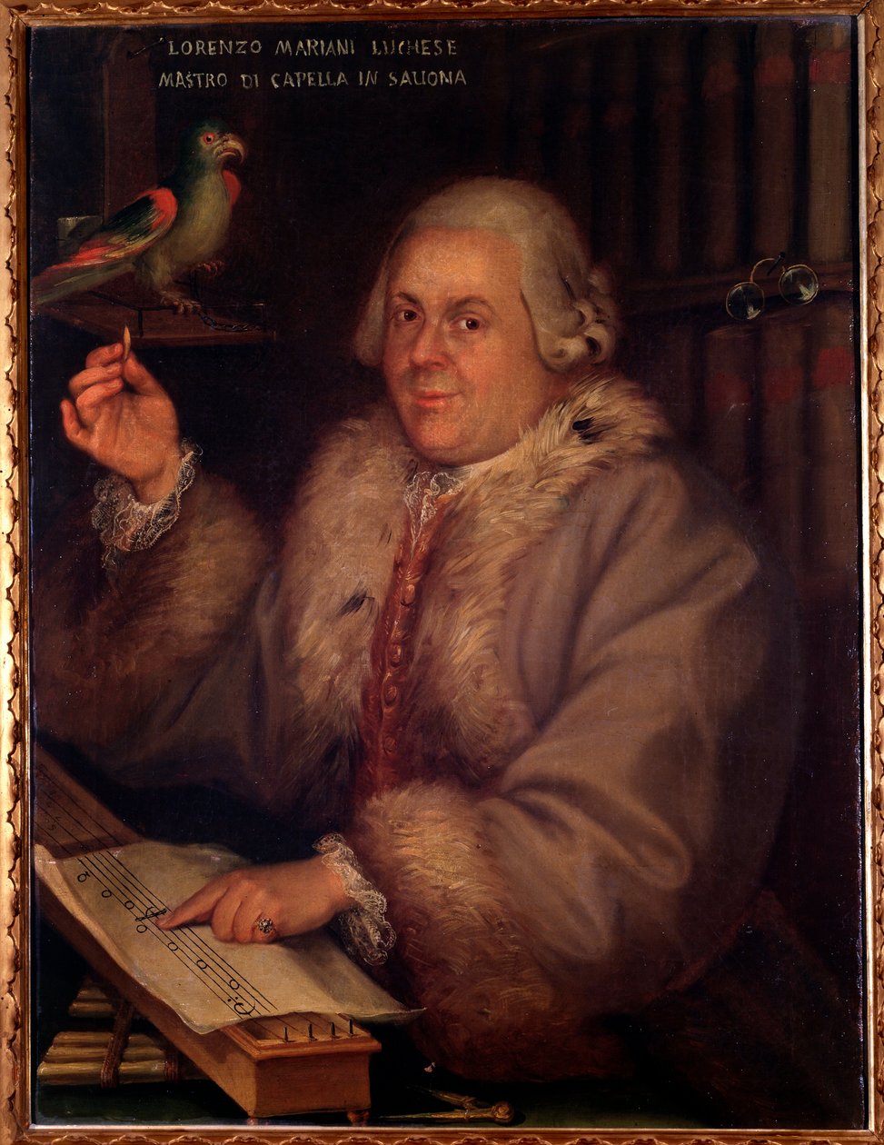 Portret van Giovanni Lorenzo Mariani, Italiaanse componist door Unknown artist