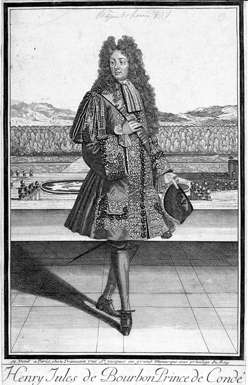 Portret van Henri Jules de Bourbon, Prins van Condé (Henri-Jules de Bourbon-Conde) (1643-1709). door Unknown artist