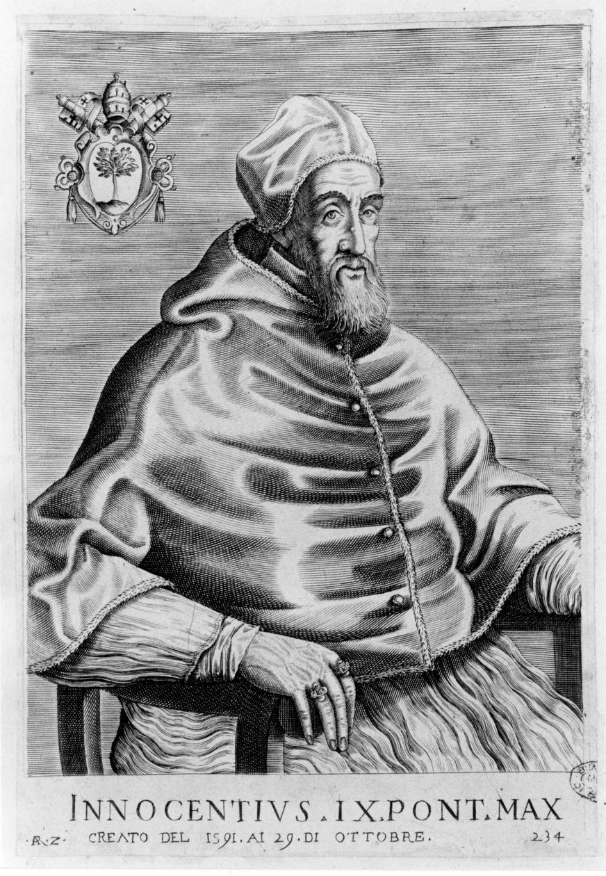Portret van Innocentius IX (1519 - 1591) door Unknown artist