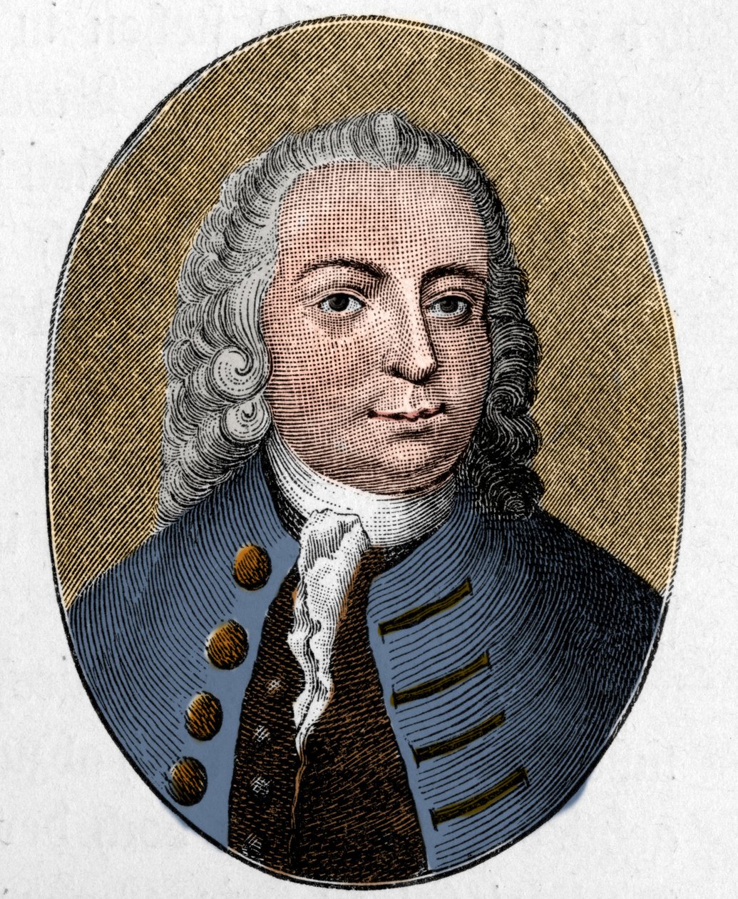 Portret van Johann Christian Gunther. Duitse dichter (1695 - 1723). Gravure door Unknown artist