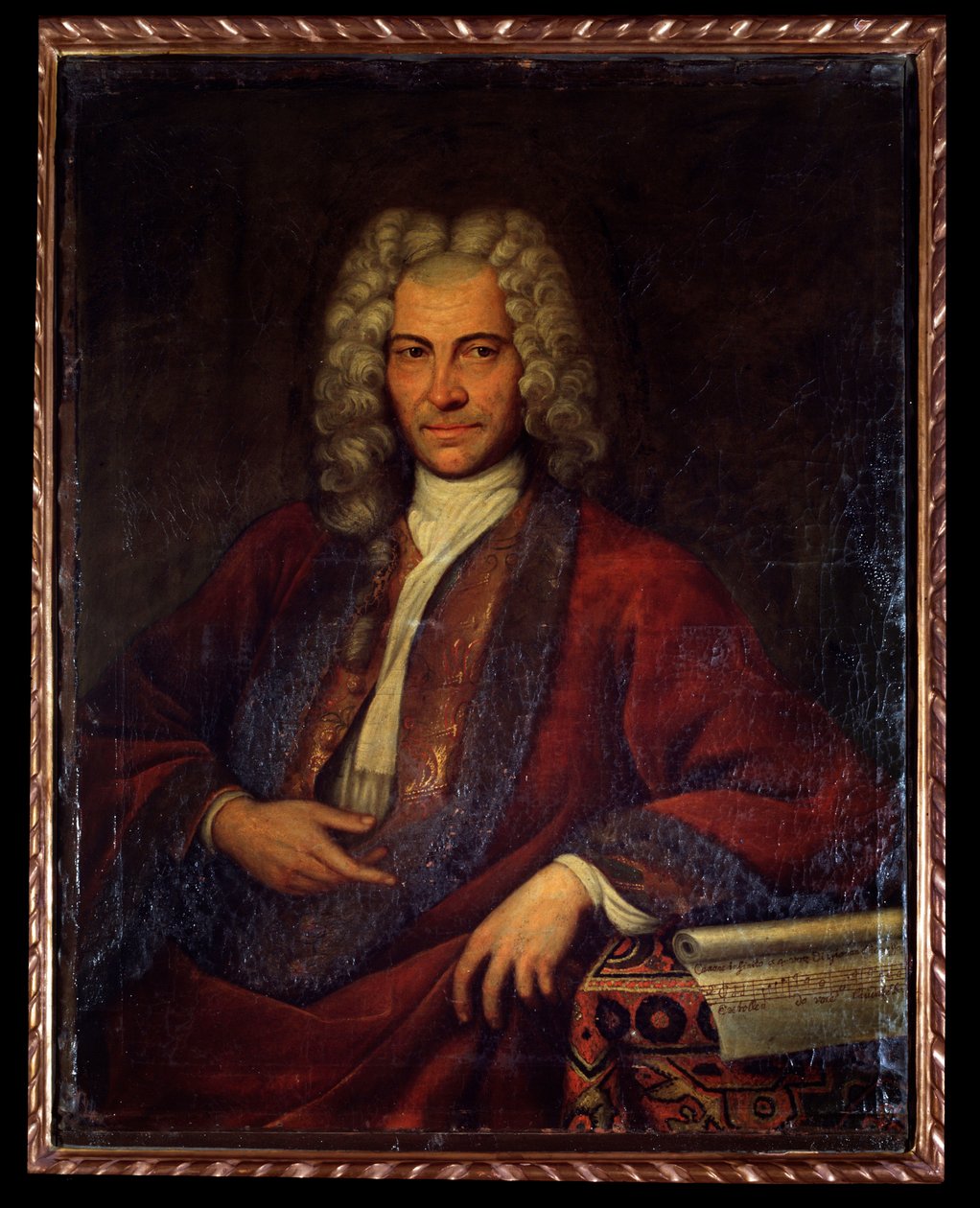 Portret van Johann Joseph Fux, Oostenrijkse componist, muziektheoreticus en pedagoog door Unknown artist