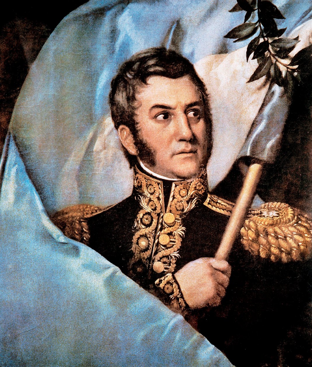Portret van Jose de San Martin (detail) door Unknown artist