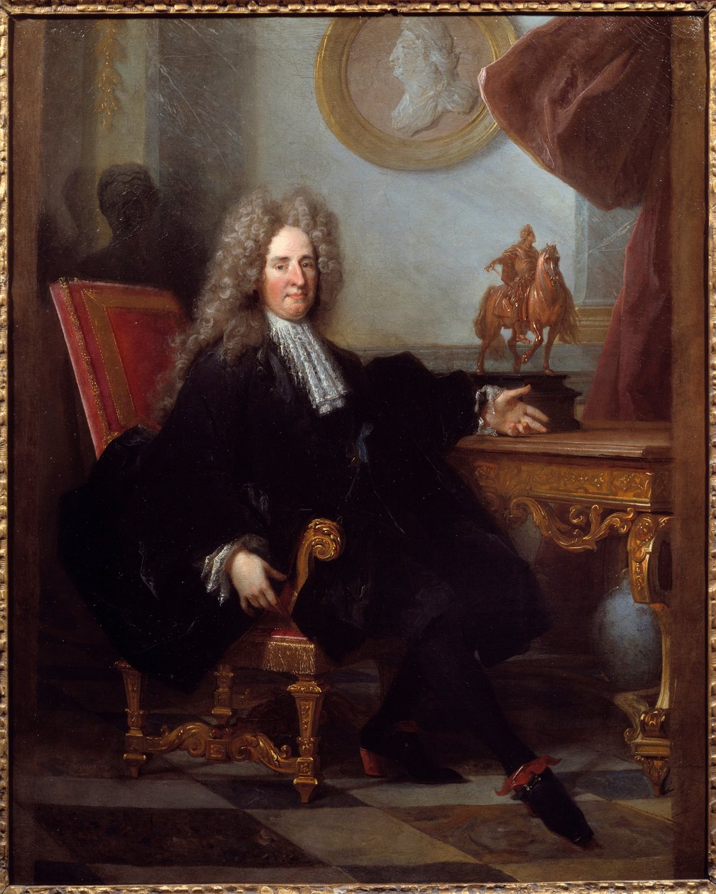 Portret van Jules Hardouin Mansart, architect en superintendent van de gebouwen van koning Lodewijk XIV door Unknown artist