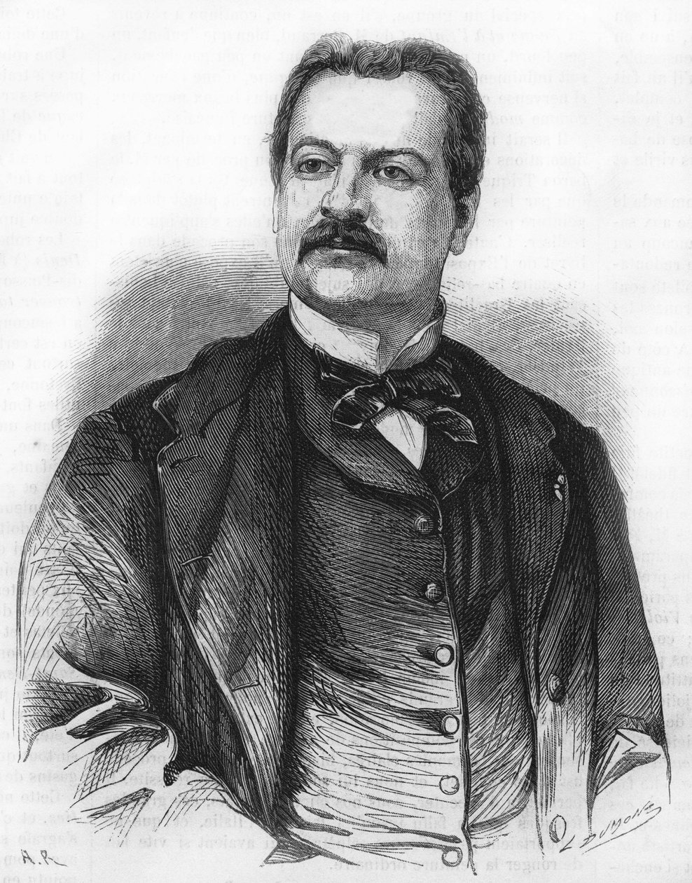 Portret van Lambert Thiboust. Drama auteur. 1826-1867. door Unknown artist