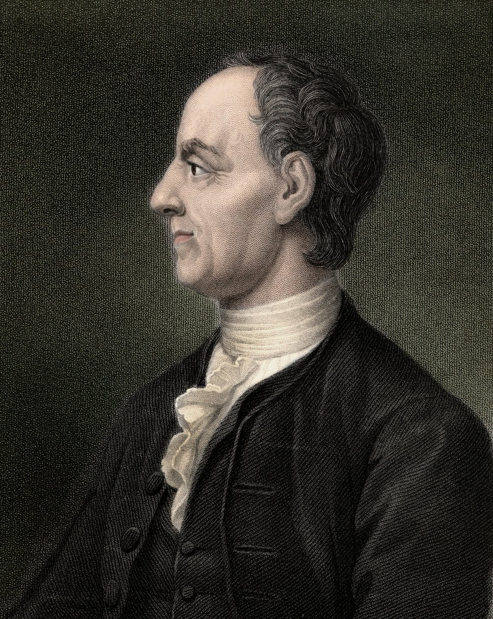 Portret van Leon (Leonhard) Euler (1707-1783), Zwitsers wiskundige - gravure - 19e eeuw door Unknown artist