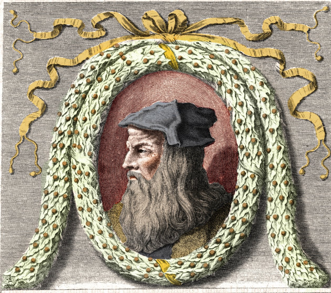 Portret van Leonardo da Vinci (Leonardo da Vinci) (1452-1519) door Unknown artist