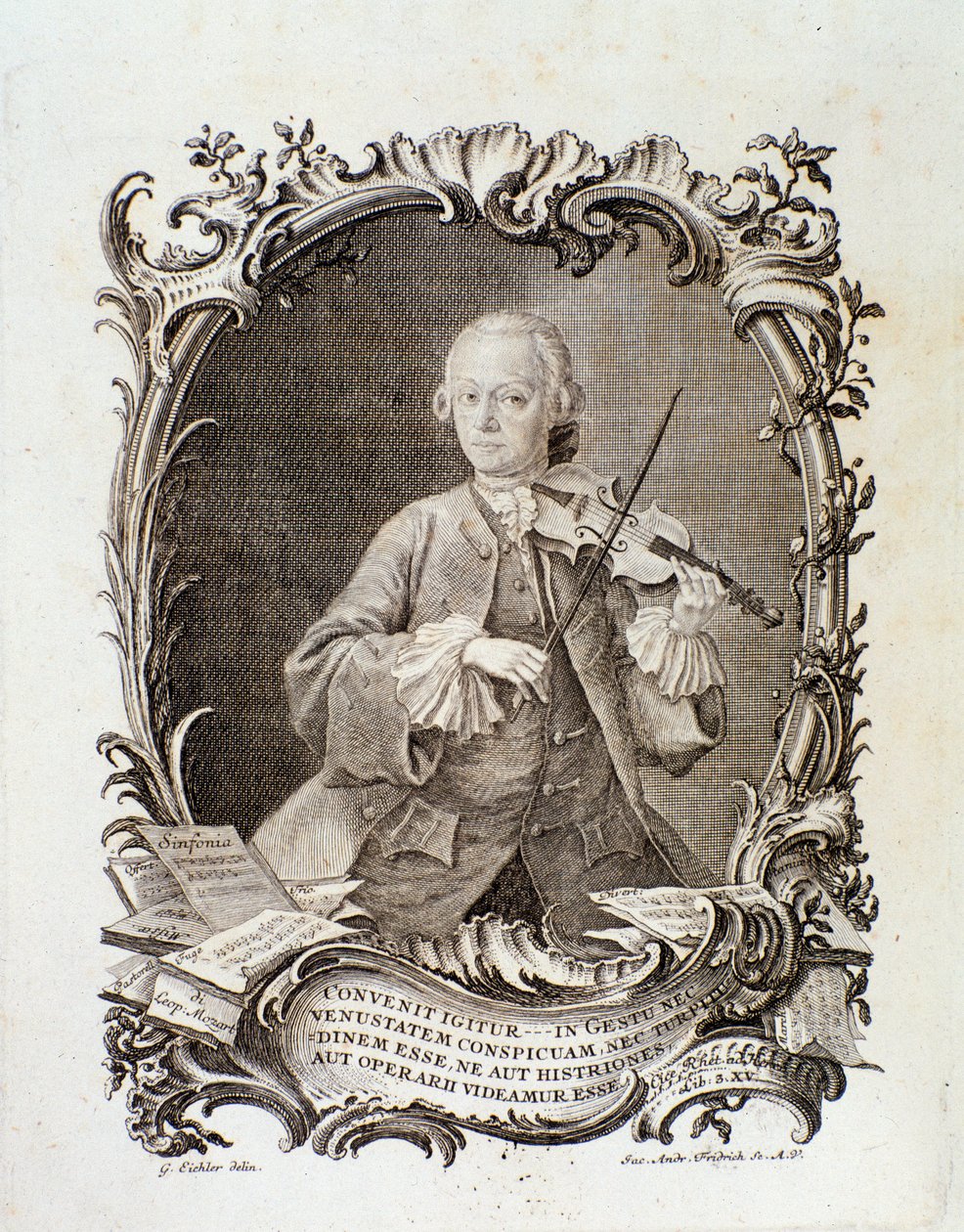 Portret van Leopold Mozart (gravure) door Unknown artist