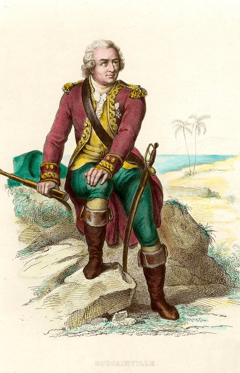 Portret van Louis Antoine, Graaf van Bougainville, Franse navigator door Unknown artist