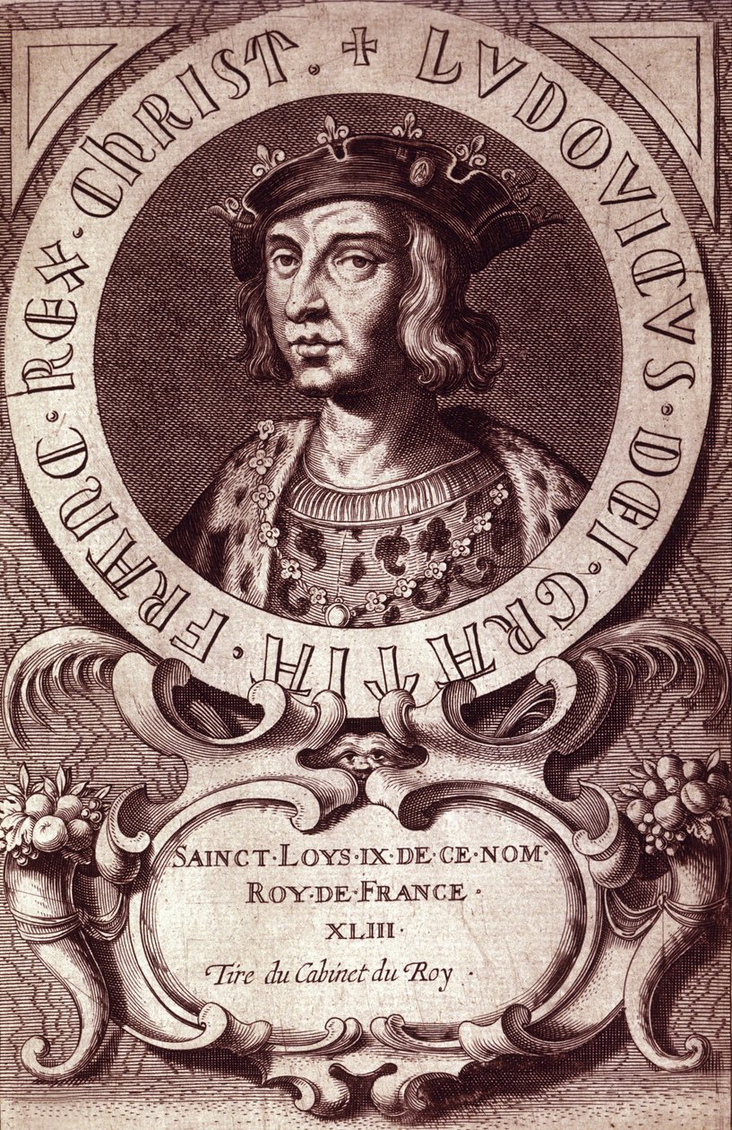 Portret van Lodewijk IX of Sint Lodewijk (1214 - 1270). door Unknown artist