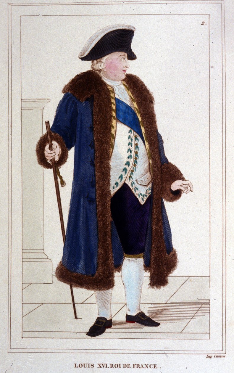 Portret van Lodewijk XVI (1754 - 1793) (gravure 1830) door Unknown artist