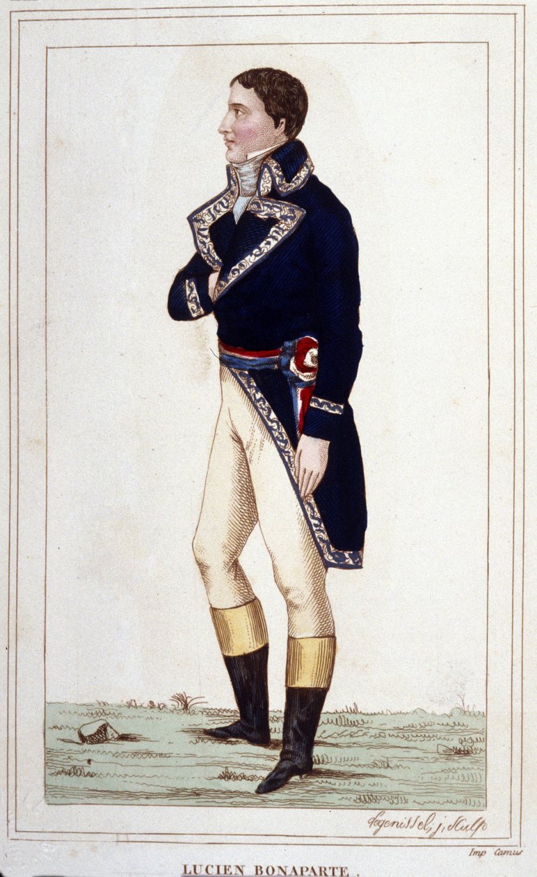 Portret van Lucien Bonaparte (1775 -1840) gravure uit 1830 door Unknown artist